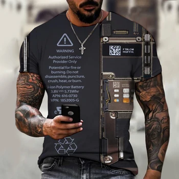 Tehnoloģiju Mūziku Klavieru Taustiņiem, 3D Drukāšanas Vīriešu T-krekls Apaļu Kakla Top Kopīgo Mākslas Vīriešu Stilā Casual Stila Lielgabarīta S-6X Attēls 2