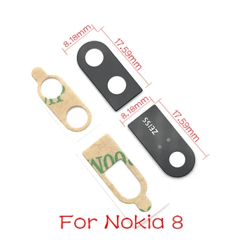 Jauns Nokia 8 Atpakaļ Atpakaļskata Kamera Stikla Objektīva Vāciņu Ar Līmi Nomaiņa Attēls 2