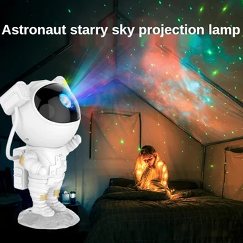 Astronauts Galaxy Projektoru Zvaigžņotām Zvaigžņu Projekcijas Lampa Okeāna Viļņu Nakts Gaisma Mazulis Radošo Dāvanu Guļamistabu Mājas Apgaismes Dropship Attēls 2