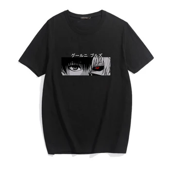 Japānas Anime Punk Tokyo Vampīrs Kaneki Ken Drukāt Brīvs T-krekls Harajuku Gadījuma, Atdzesē Šiks Karikatūra Streetwear Funimation Sieviešu Krekls Attēls 2