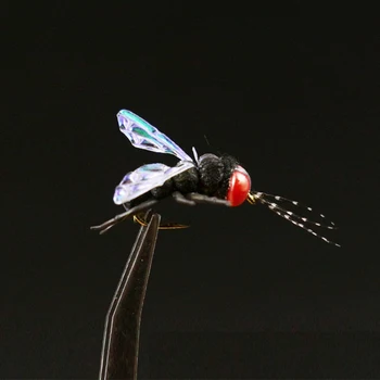 3pcs mākslīgā pheanicia housefly āķis size14# reāli kukaiņu lure par foreļu zvejas floatable ilgstoši lidot zvejas mušas Attēls 2