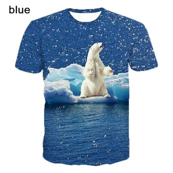 Dzīvnieku leduslācis Gudrs 3d T-krekls Iela Vīriešiem īpašus T-krekls leduslācis T-krekls Attēls 2