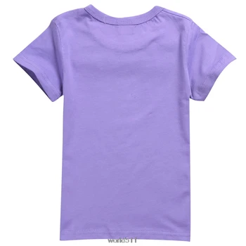 Tik Tok Vasarā Bērni Jaunu Īsām piedurknēm Meitene Cute Print T-krekls Zēniem Ikdienas Modes Apaļu Kakla Topi Bērniem Kokvilnas Apģērbu Attēls 2