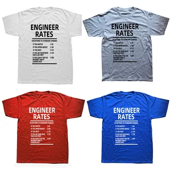 Smieklīgi Inženieris Darba Likmes, T-Krekls Mens Īsām Piedurknēm Lielgabarīta Streetwear Foršs Tētis, Programmētājs Datorgrafika T Krekli Attēls 2