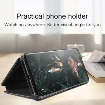 Spogulis Skatu Smart Flip Case For Xiaomi Redmi 9T Luksusa sākotnējo Magnētisko fundas Sarkano mi 9 T 9T xiomi Redmi9T uz Tālruņa Vāciņu Attēls 2