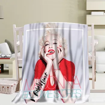Pasūtījuma Madonna sedziņa Flaneļa Falafel Fabric56x80inch 50X60inch 40X50inch Dīvānu Mest Segu, Bērns Pieaugušo Siltā Segā Attēls 2