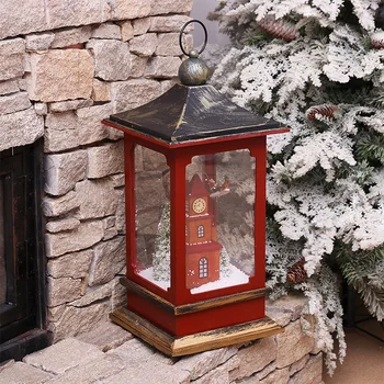 2022Christmas mūzikas sniega laternu USB spraudni LED string gaismas sniegavīrs Santa Claus stila lustra ar cute dziesmas christmasdecor Attēls 2