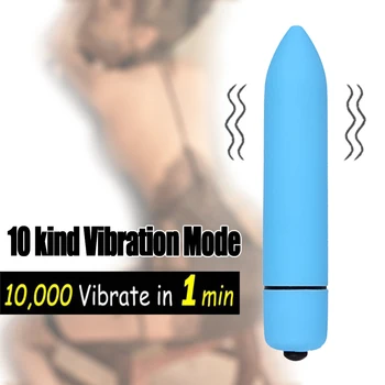 PAISENNET Mini Bullet Vibrators 10 Ātrumu Portab Klitora Massager Seksa Rotaļlietas Ūdensizturīgs Klitora Stimulators Dildo Vibratoru Attēls 2