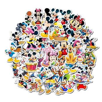 50GAB Disney Cartoon Mickey Mouse Ūdensizturīgs Saule Koferi Ģitāru Grāmatiņa Trolejbusa Gadījumā, Auto Uzlīmes, Bērns Burbulis Uzlīmes, Rotaļlietas, Dāvanu Attēls 2