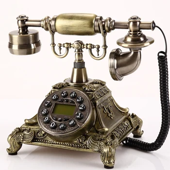 Antīko Eiropas Stila Vintage Telefona Retro Pašmāju Modes Radošo Vadu Antīko Brīvroku Kabeļu Attēls 2