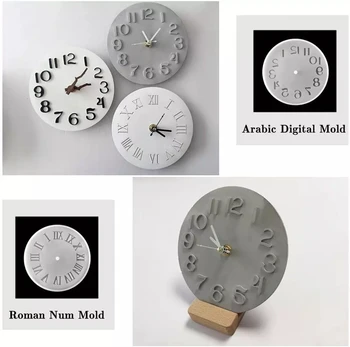 Karstā pārdošanas DIY Arābu lielā 12 Ķīniešu zodiaka kristāla pulksteņa pelējuma kristāla epoksīda silikona rokas pulkstenis pelējuma kulons Attēls 2