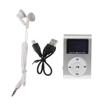 MX-801 Mini USB Metāla Klipsi Micro SD TF Kartes Slots, LCD Ekrāns, MP3 Mūzikas Atskaņotājs Attēls 2
