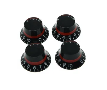 4x LP Custom Bell Rokturi Top Hat Rokturi Black w/ Sarkana der SG LP Ģitāras Attēls 2