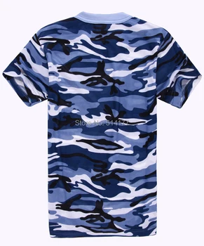 T Krekls Vīriešiem 2019 Jaunu Stilu Modes Maskēties Īsām Piedurknēm T-krekls, Personības Navy Maskēties O-veida Kakla T-krekls Vīriešu Apģērbs Attēls 2