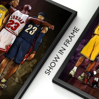 Klasiskās Motivācijas Michael Jordan Kobe Bryant Basketbola Plakāti Sienas Mākslas Audekls Drukāt Glezna Attēlus Zēnu Istabā, Mājas Dekoru Attēls 2