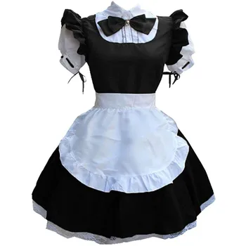 Sieviešu Meitene Apģērbs Anime, Kleita, Apakšveļa, Istabene Cosplay Kostīms Sieviešu Cepures Priekšauts Viltus Apkakles Bowknot Kleitu Lolita Kleitas 2021 Attēls 2