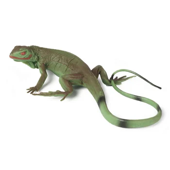 Simulācijas dzīvnieku modeli rāpuļu desanta zaļā iguāna ķirzaka četrkājainajiem čūska, ķirzaka modelis grūts rotaļlietas cietas plastmasas Attēls 2