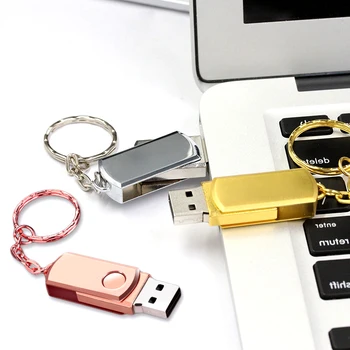 Ātrgaitas PenDrive Rozā Metāla Atslēgu Gredzens USB Flash Drive USB Pen Drive Classic Memory Stick 32G 16GB 64GB 8GB USB 2.0 Dāvanu Attēls 2