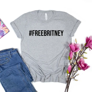 Bezmaksas Britnija T Krekls Bez Britnija Spīrsa Kustību T-Krekls Leave Britney Alone Unisex Īsās Piedurknes O-Veida Kakla Tee Sieviešu Grafikas Tees Attēls 2