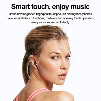 Jaunu Q6 TWS Bezvadu Bluetooth Austiņas In-Ear Ūdensizturīgs Stereo Austiņas Spēļu 5.0 Mini Mūzika Sporta ausu aizbāžņi, lai Smart Tālruni Attēls 2