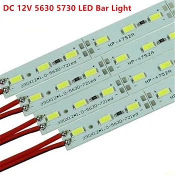10/20/50gab DC12V 0,5 m 36Leds balts/silti balts/sarkans/zaļš/zils alumīnija LED lentes 5730 5630 grūti strip gaismas Attēls 2