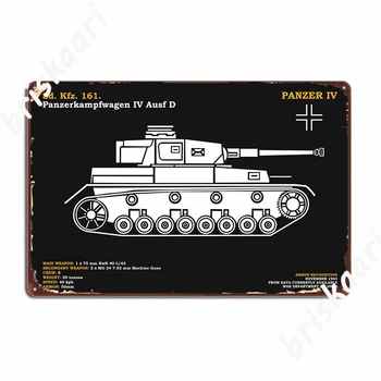 Par Panzer Iv Tvertnes Metāla Plāksne, Plakāts Izveidot Kino Dzīvojamā Istaba Mūra Sienas Gleznojums Skārda Zīme Plakāti Attēls 2