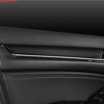 BJMYCYY 4GAB/SET Nerūsējošā tērauda, dekoratīvā sloksne automašīnu durvju panelis Honda Accord 10. 2018 2019 Attēls 2