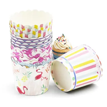50gab Kāzu Ziedu Muffin Cupcake Papīra čaulas Gadījumā Cupcake Starplikas Cepšanas Kausa Renes, Kāzu svinības, Mafinu Wrapper Dizaina Veidnes Attēls 2