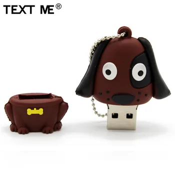 TEKSTA MAN cute Mini suņu modelis 64GB usb flash drive usb 2.0 4GB 8GB 16GB 32GB pendrive dāvanu usb Attēls 2