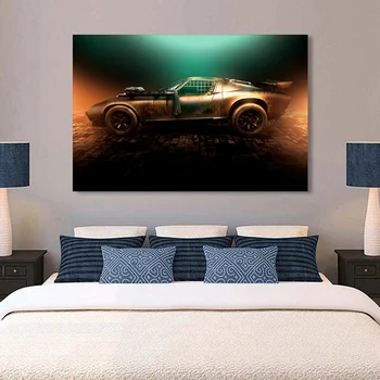 Audekls Gleznas Filmu Mad Max Superauto Miura Tuning Transportlīdzekļa Sienas Art Attēlu Mūsdienu Plakāti un Izdrukas Dzīvojamā Istaba Dekori Attēls 2