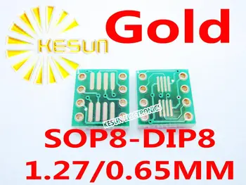 40PCS Zelta pārklājumu SO8 MSOP8 SOIC8 TSSOP8 SOP8 savukārt DIP8 IC adapters Ligzda Adaptera plates PCB bez Pin Header Attēls 2