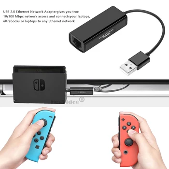 Nintendo Slēdzis USB Ethernet Adapteris 100Mbps USB 2.0 Ethernet Tīkla Kartes, lai Windows 10 Xiaomi Mi 3. Aile Dropshipping Attēls 2