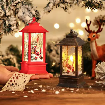 Santa Claus, Sniegavīrs Laternas LED Gaismas Priecīgus Ziemassvētkus Decortions Mājas Navidad Koku Piekārtiem Rotājumi Ziemassvētku Jaunā Gada Dāvanu 2022 Attēls 2