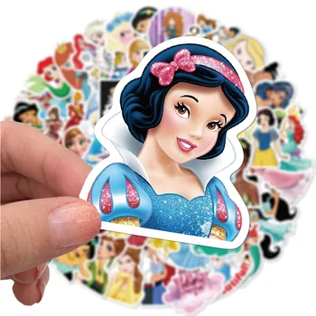 10/30/50gab Disney Princess Uzlīmes Saldēti Mickey Stāsts Vinnijs Pūks Ūdensizturīgs Skeitborda Klēpjdatoru Karikatūra Stiker Bērniem Rotaļlietas Attēls 2