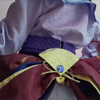 Spēle Genshin Ietekmes Raiden Shogun Baals Cosplay Kostīmu Kurpes Parūka Cosplay Anime Canival Puse, Sexy Sievietes Kimono Kleita Apģērbs Attēls 2