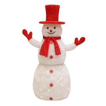180 CM Āra Piepūšamās Rotaļlietas Sniegavīrs Santa Claus Rotājumi Ar Rotējošu Led Gaismas Apsveikuma Sniegavīrs Ziemassvētku Puse Attēls 2