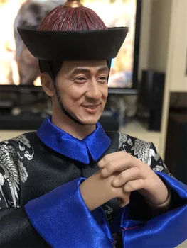 Akciju Pārdošanai 1/6 Aģents Jackie Chan Policijas Smaidu Sejā Versija Vīriešu Galvas Skulptūru Parasti 12inch Lelle Rīcības Attēls Attēls 2