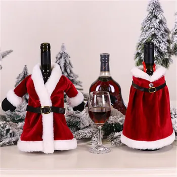2022 Jauno Gadu Vēlāk Gnome Sejas Vīna Pudeles Vāciņu Noel Ziemassvētku Rotājumi Mājās Navidad Ir 2021. Dāvanu Vakariņu Galda Dekori Attēls 2